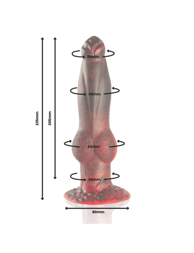 EPIC - PROMETHEUS DILDO TITAN IN FLAMES RECHARGEABLE REMOTE CONTROL