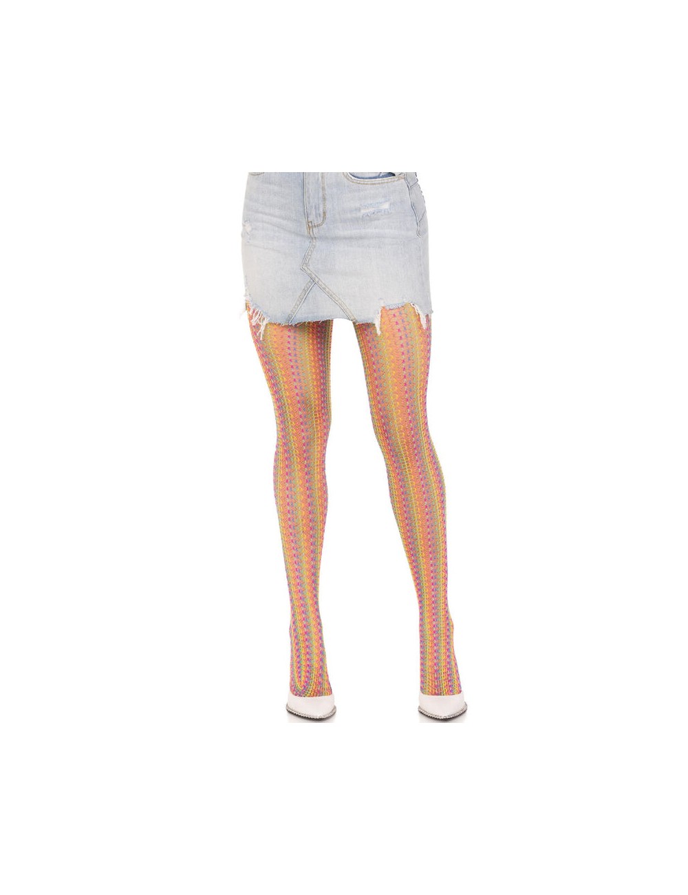 LEG AVENUE - MULTICOLOR CROCHET STOCKINGS LEG AVENUE - MULTICOLOR CROCHET STOCKINGS