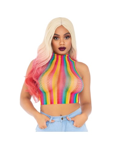 LEG AVENUE - MULTICOLOR NET TOP