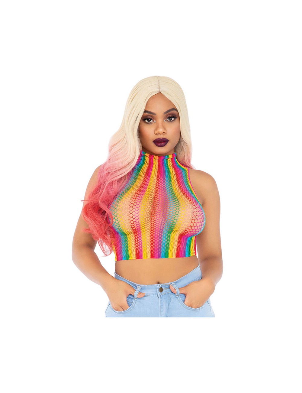 LEG AVENUE - MULTICOLOR NET TOP LEG AVENUE - MULTICOLOR NET TOP
