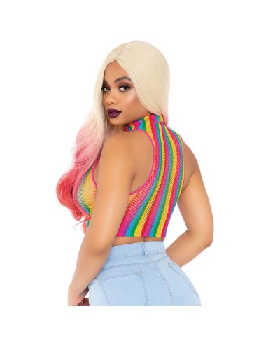 LEG AVENUE - MULTICOLOR NET TOP
