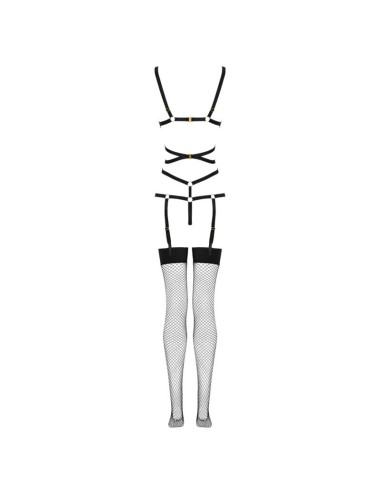 LIVCO CORSETTI FASHION - THIARA LC 20213 SET BODY + STOCKINGS BLACK S/M