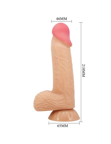 PRETTY LOVE - SLIDING SKIN SERIES REALISTIC DILDO WITH SLIDING SKIN SUCTION CUP 20.6 CM