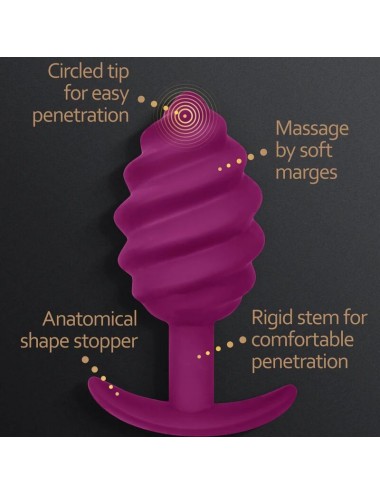 G-VIBE - GPLUG TWIST 2 PURPLE ANAL PLUG