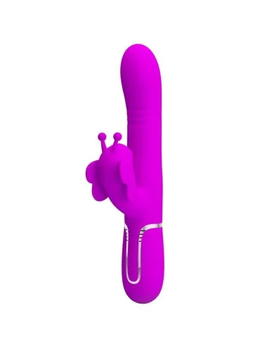 PRETTY LOVE - MULTIFUNCTION RABBIT VIBRATOR 4 IN 1 BUTTERFLY FUCHSIA