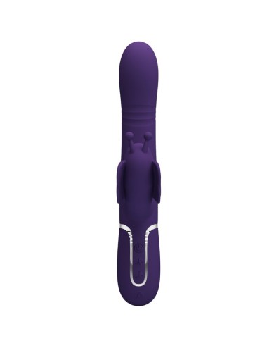 PRETTY LOVE - MULTIFUNCTION RABBIT VIBRATOR 4 IN 1 BUTTERFLY PURPLE