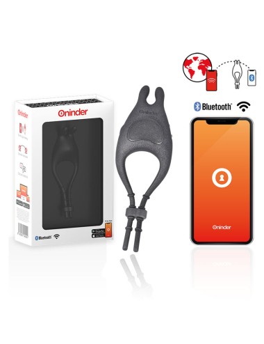 ONINDER - PAMPA RECHARGEABLE ADJUSTABLE VIBRATOR RING WITH CLITORIS STIMULATOR 10 SPEED - FREE APP