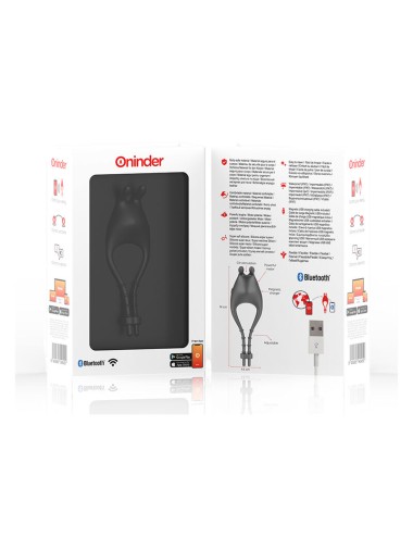 ONINDER - PAMPA RECHARGEABLE ADJUSTABLE VIBRATOR RING WITH CLITORIS STIMULATOR 10 SPEED - FREE APP