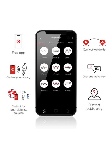 ONINDER - PAMPA RECHARGEABLE ADJUSTABLE VIBRATOR RING WITH CLITORIS STIMULATOR 10 SPEED - FREE APP