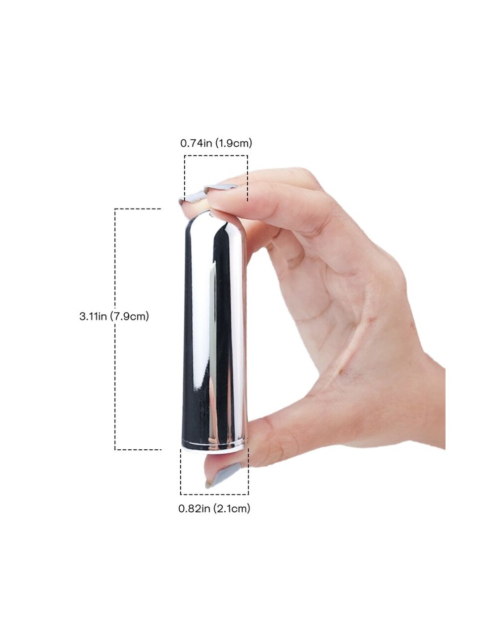 ARMONY - VIBRATOR BULLET SILVER 2.1 CM X 7.9 CM