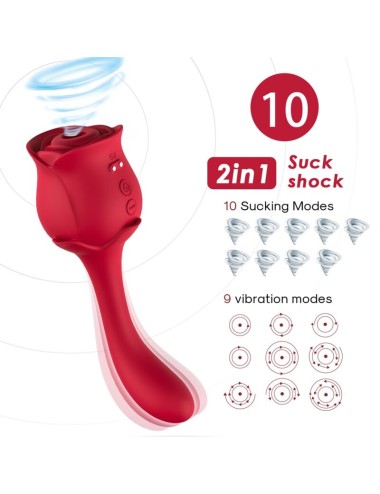 ARMONY - ROSELOVER LICKING VIBRATING CLIT & STIMULATOR RED