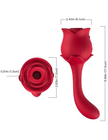 ARMONY - ROSELOVER LICKING VIBRATING CLIT & STIMULATOR RED