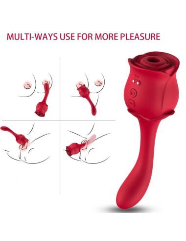 ARMONY - ROSELOVER LICKING VIBRATING CLIT & STIMULATOR RED