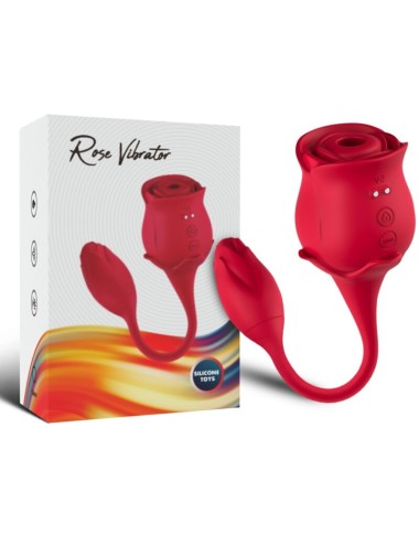 ARMONY - ROSE LICKING VIBRATING DE CLIT & VIBRATOR 10 MODES RED