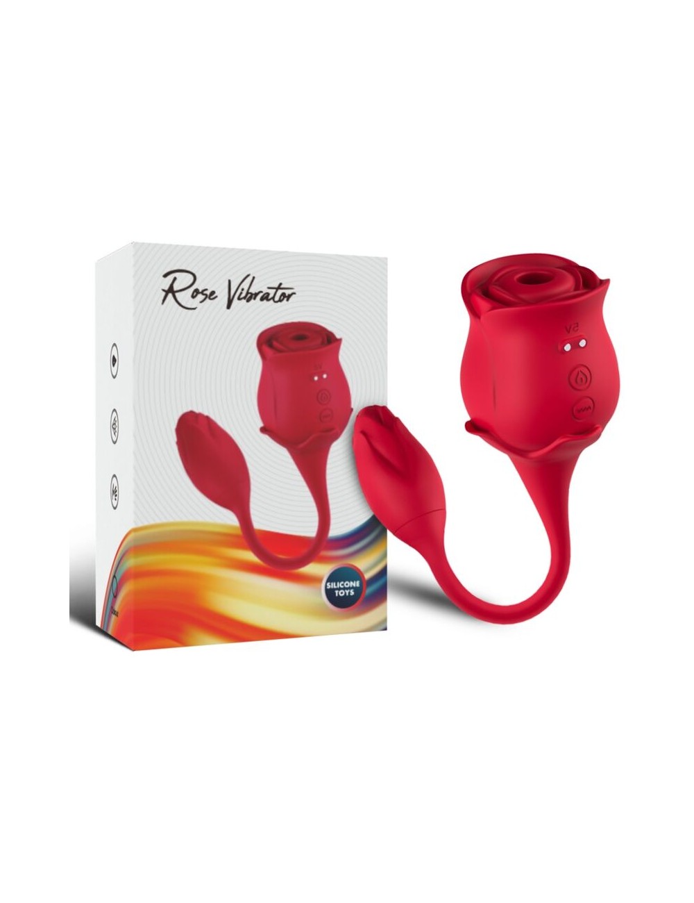 ARMONY - ROSE LICKING VIBRATING DE CLIT & VIBRATOR 10 MODES RED