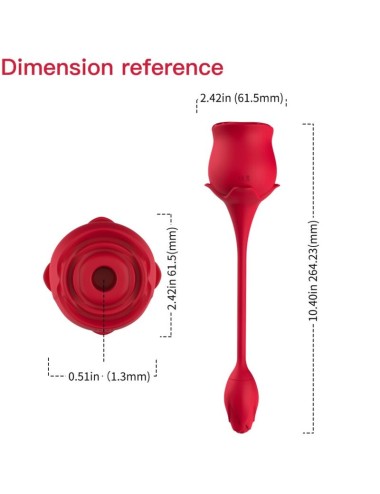 ARMONY - ROSE LICKING VIBRATING DE CLIT & VIBRATOR 10 MODES RED