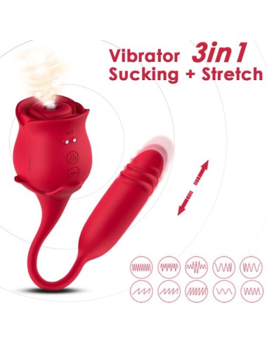 ARMONY - ROSEKNIGTH LICKING VIBRATING CLIT & VIBRATOR RED