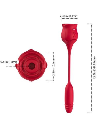 ARMONY - ROSEKNIGTH LICKING VIBRATING CLIT & VIBRATOR RED