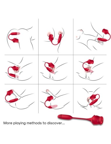 ARMONY - ROSEKNIGTH LICKING VIBRATING CLIT & VIBRATOR RED