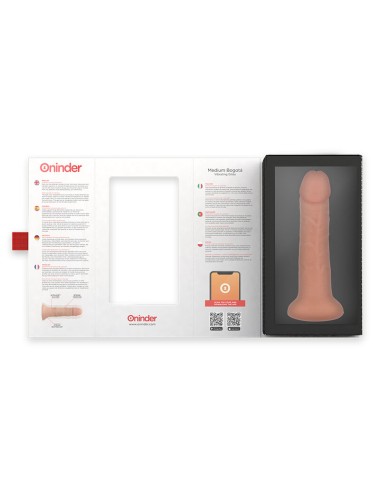 ONINDER - MEDIUM BOGOTÁ VIBRATOR DILDO 9 SPEEDS NATURAL 22 CM -O- 4.5 CM - FREE APP