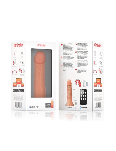 ONINDER - SMALL BOGOTÁ VIBRATOR DILDO 9 SPEEDS NATURAL 22 CM -O- 4.5 CM - FREE APP