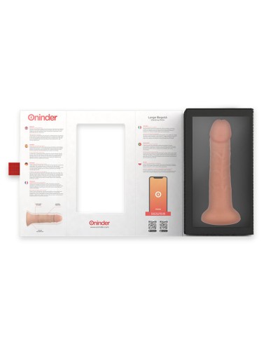 ONINDER - LARGE BOGOTÁ VIBRATOR DILDO 9 SPEEDS NATURAL 22 CM -O- 4.5 CM - FREE APP
