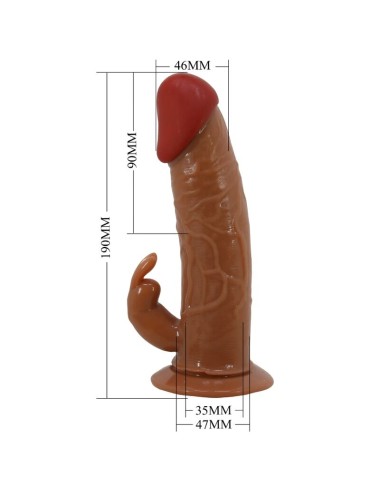 PRETTY LOVE - MARION HARNESS UNIVERSAL BRIEFS WITH VIBRATION DILDO 19 CM BROWN