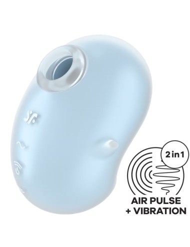 SATISFYER - CUTIE GHOST LAY-ON VIBRATOR LIGHT BLUE