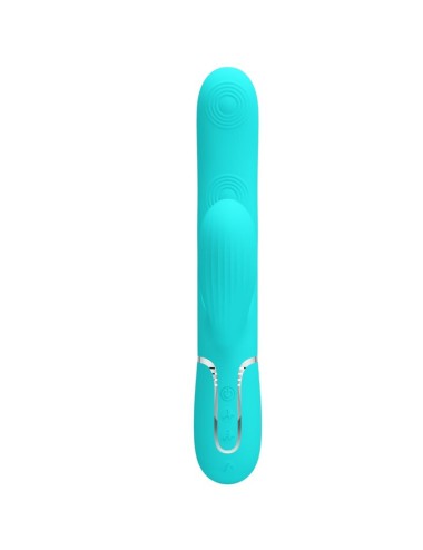 PRETTY LOVE - PERLITA MULTIFUNCTION 3 IN 1 G-SPOT VIBRATOR AQUA GREEN