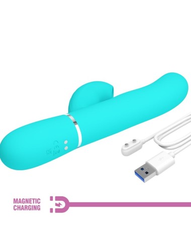 PRETTY LOVE - PERLITA MULTIFUNCTION 3 IN 1 G-SPOT VIBRATOR AQUA GREEN