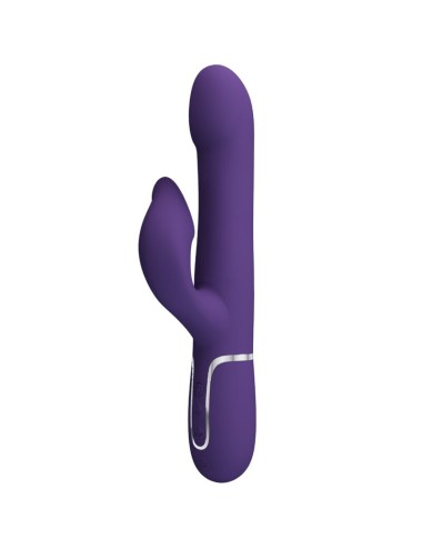 PRETTY LOVE - ZALIN RABBIT VIBRATOR PEARLS 4 IN 1 PURPLE