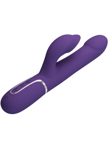 PRETTY LOVE - ZALIN RABBIT VIBRATOR PEARLS 4 IN 1 PURPLE
