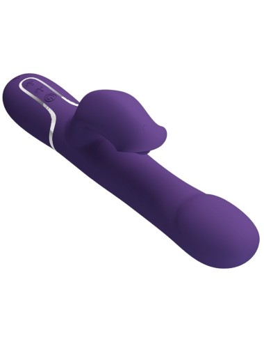 PRETTY LOVE - ZALIN RABBIT VIBRATOR PEARLS 4 IN 1 PURPLE