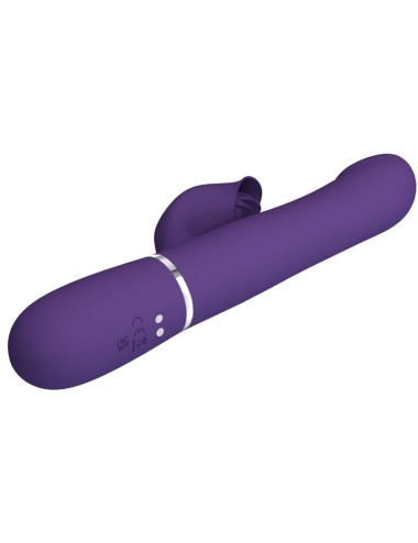 PRETTY LOVE - ZALIN RABBIT VIBRATOR PEARLS 4 IN 1 PURPLE