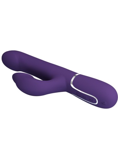 PRETTY LOVE - ZALIN RABBIT VIBRATOR PEARLS 4 IN 1 PURPLE