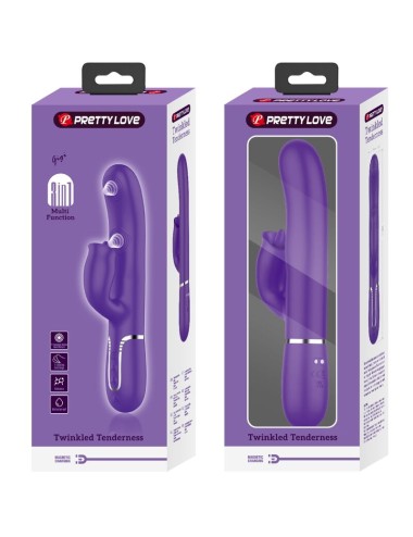 PRETTY LOVE - RABBIT VIBRATOR WITH LICKING PURPLE