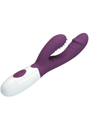 PRETTY LOVE - ANDRE RABBIT VIBRATOR & G-POINT STIMULATOR PURPLE