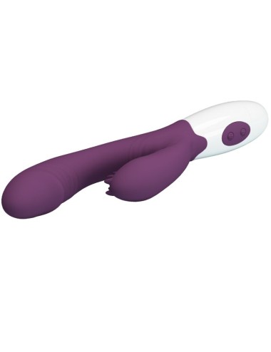 PRETTY LOVE - ANDRE RABBIT VIBRATOR & G-POINT STIMULATOR PURPLE