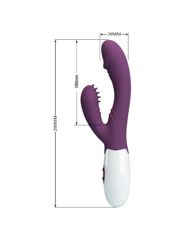 PRETTY LOVE - ANDRE RABBIT VIBRATOR & G-POINT STIMULATOR PURPLE