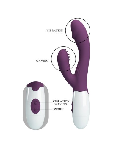 PRETTY LOVE - ANDRE RABBIT VIBRATOR & G-POINT STIMULATOR PURPLE