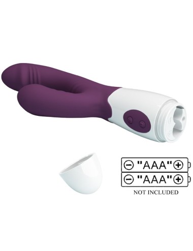PRETTY LOVE - ANDRE RABBIT VIBRATOR & G-POINT STIMULATOR PURPLE