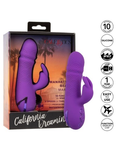 CALEXOTICS - MANHATTAN BEACH MARVEL VIBRATOR RABBIT PURPLE BY CALIFORNIA DREAMING