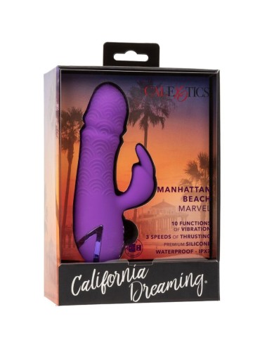 CALEXOTICS - MANHATTAN BEACH MARVEL VIBRATOR RABBIT PURPLE BY CALIFORNIA DREAMING