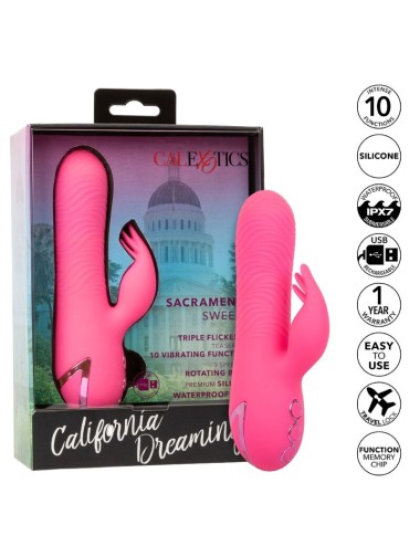 CALEXOTICS - SACRAMENTO SWEETIE VIBRATOR RABBIT PINK BY CALIFORNIA DREAMING