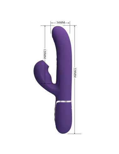 PRETTY LOVE - PERLITA G-SPOT VIBRATOR 3 IN 1 MULTIFUNCTION PURPLE