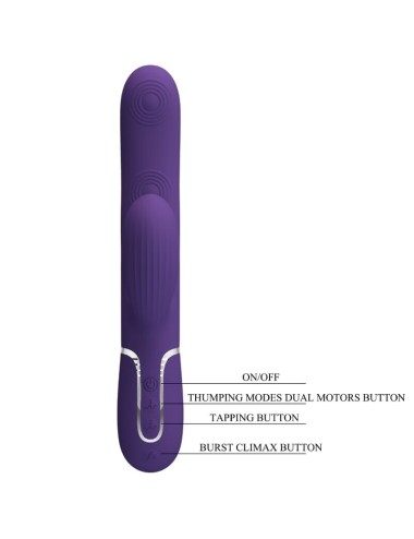 PRETTY LOVE - PERLITA G-SPOT VIBRATOR 3 IN 1 MULTIFUNCTION PURPLE