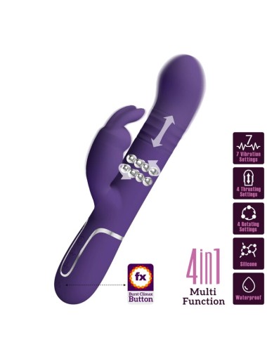 PRETTY LOVE - COALE RABBIT VIBRATOR 4 IN 1 PURPLE