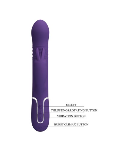 PRETTY LOVE - COALE RABBIT VIBRATOR 4 IN 1 PURPLE