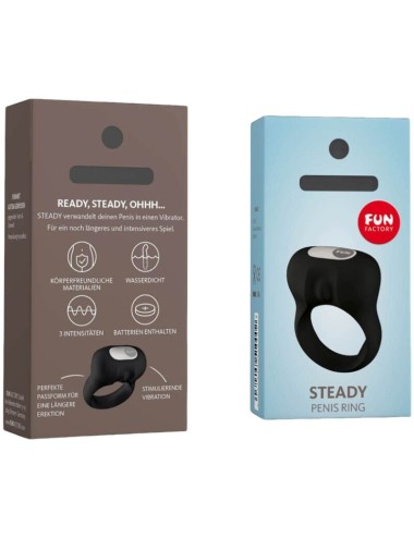 FUN FACTORY - STEADY VIBRATION COCK RING BLACK