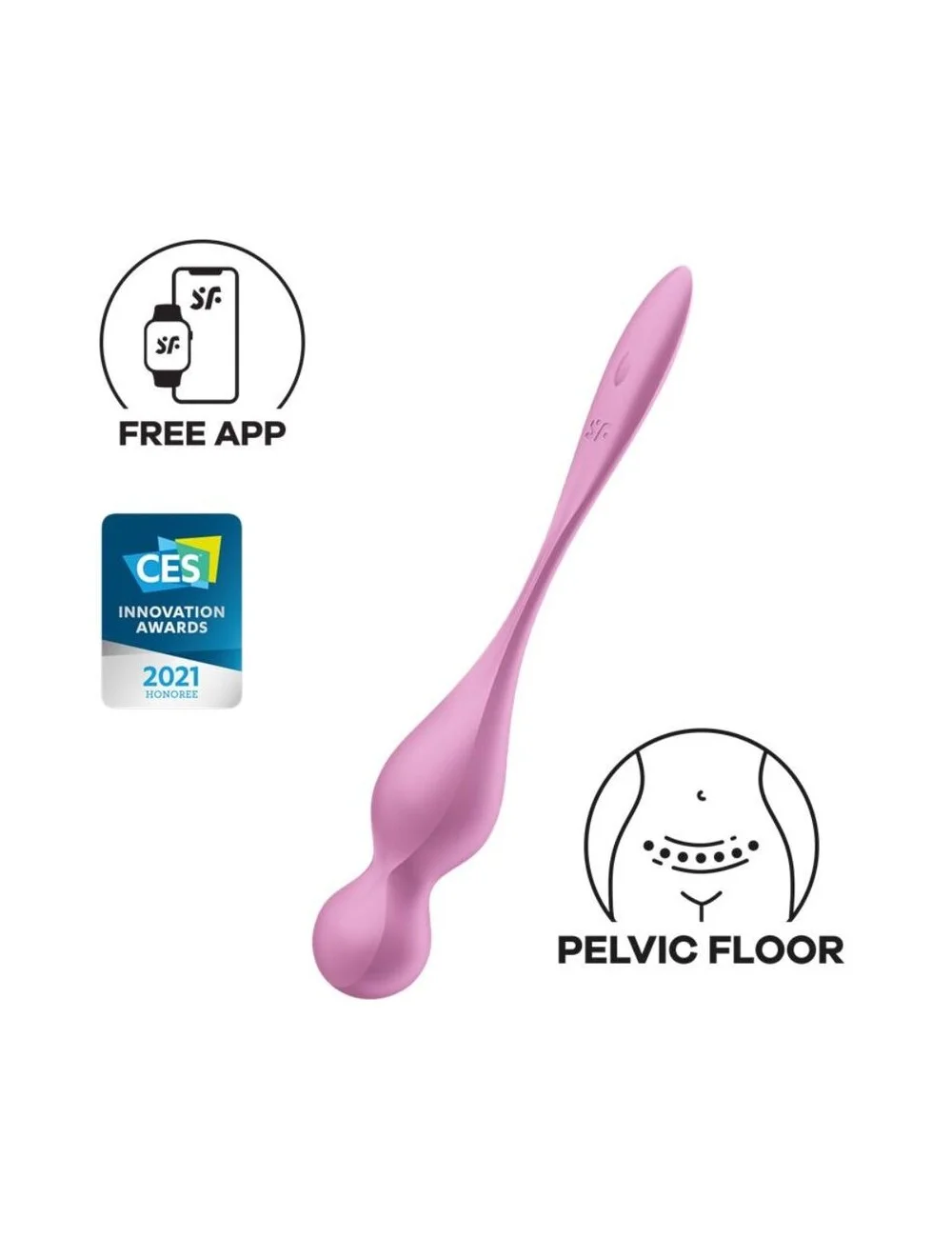 SATISFYER - LOVE BIRDS VIBRATING KEGEL BALLS PINK SATISFYER - LOVE BIRDS VIBRATING KEGEL BALLS PINK